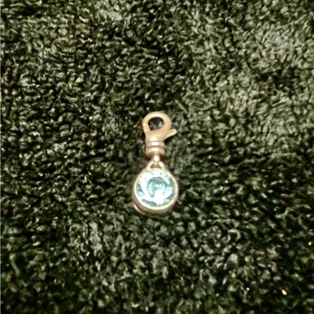 Silpada Sterling Silver & Swarovski Crystal
March Birthstone Charm C2538